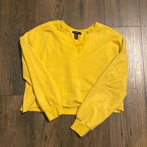 Yellow v cut sweatshirt
